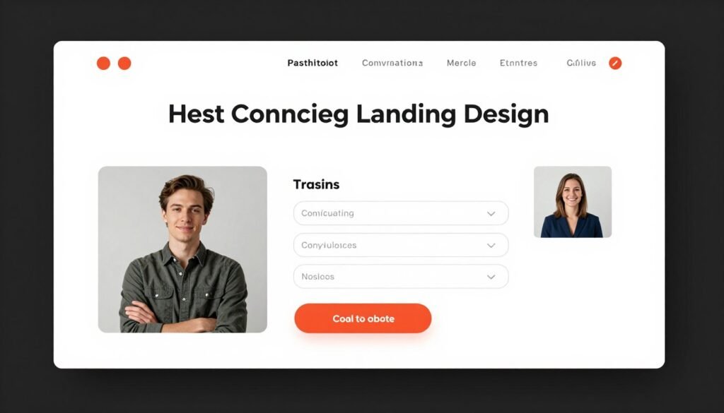 Optimized landing page example for YouTube advertising campaigns
