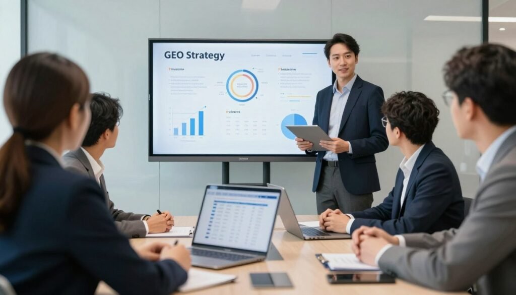 Professional consultation meeting for GEO strategy
