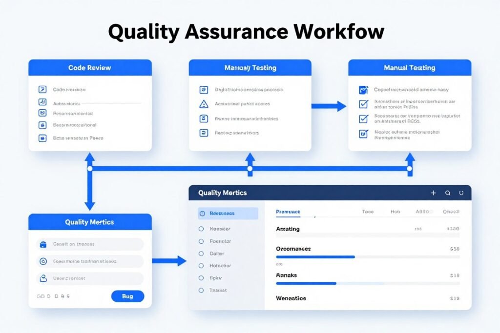 Quality assurance and testing process for AI integration projects