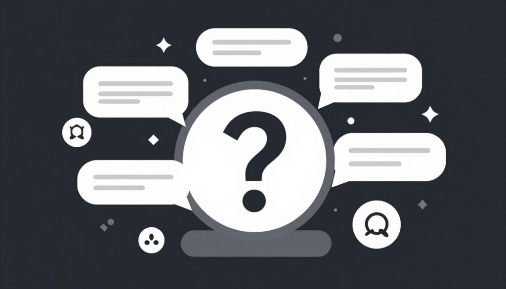 Question and answer concept for social media advertising FAQs