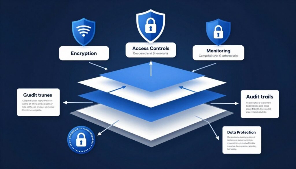 Security layers and compliance framework for AI integration