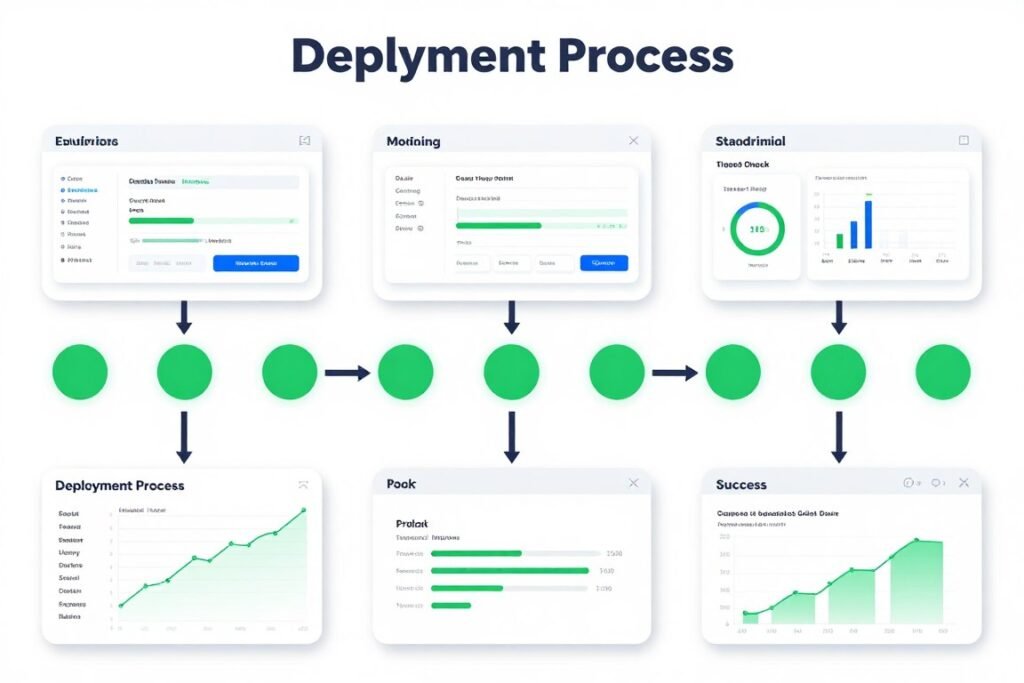 System deployment and launch process visualization